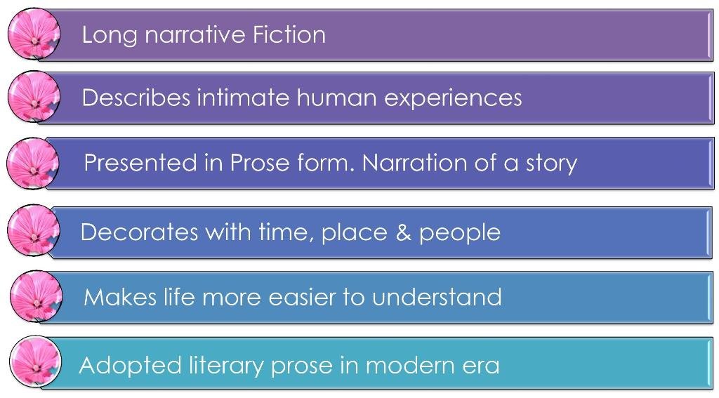 history of novel_FunctionsCharacteristics of Novel