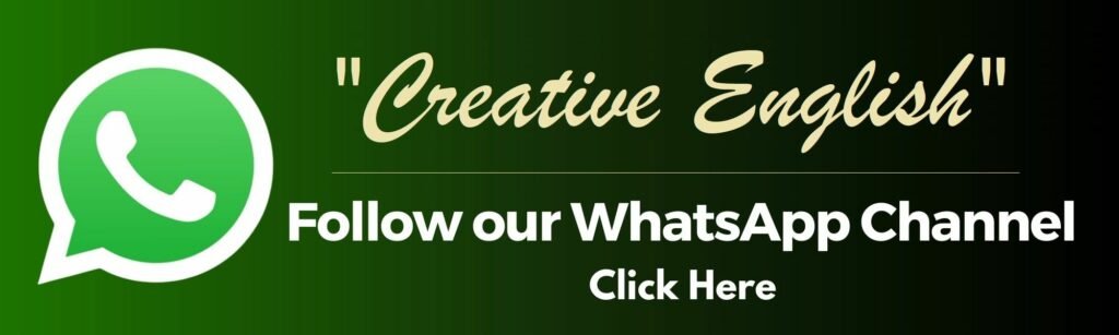 Creative English Whatsapp Channel